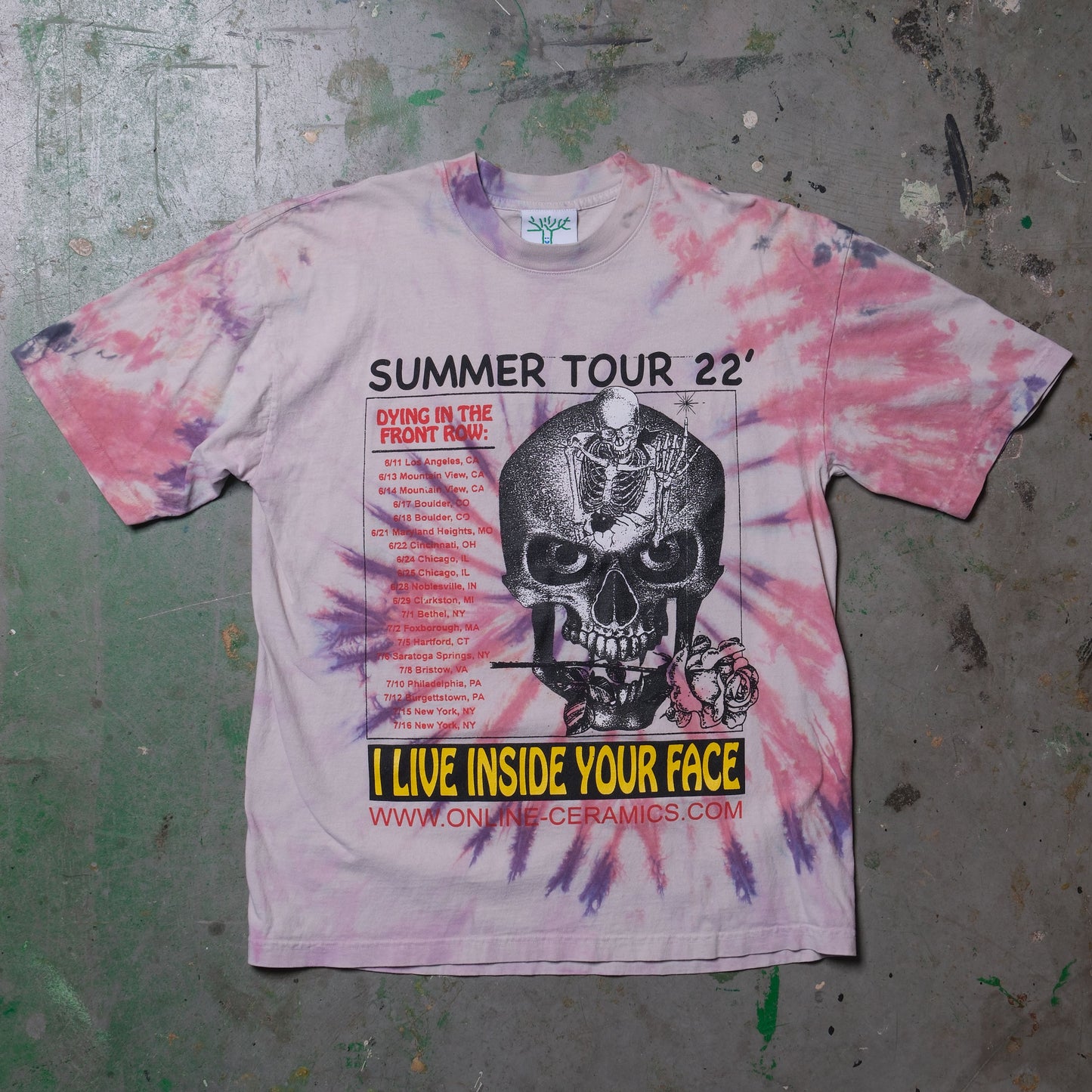 Used - Online Ceramics Grateful Dead Tour T-Shirt - Size Large