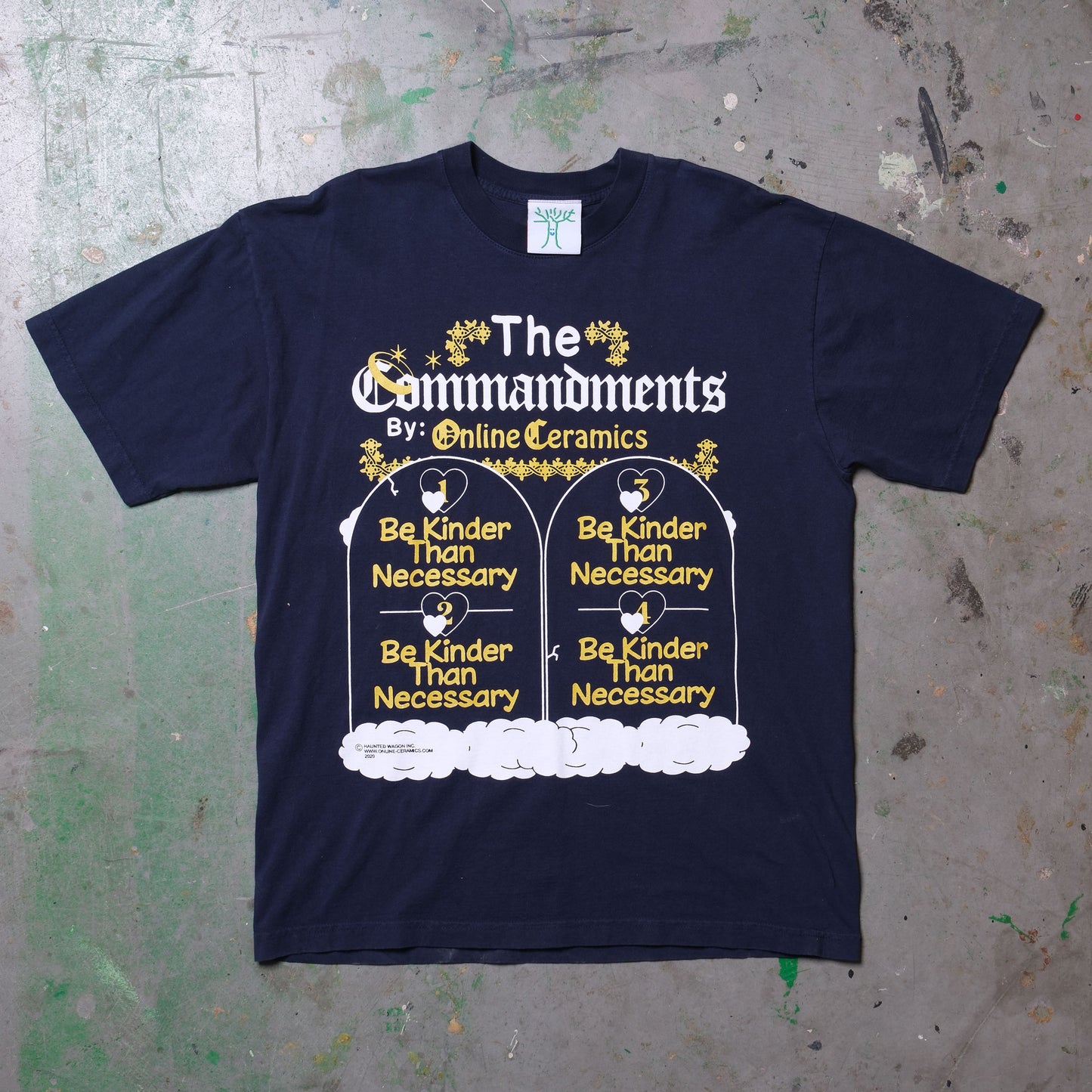 Used - Online Ceramics Commandments T-shirt - Size Large